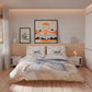 Housse de couette double, simple, une place et demie, florale F164