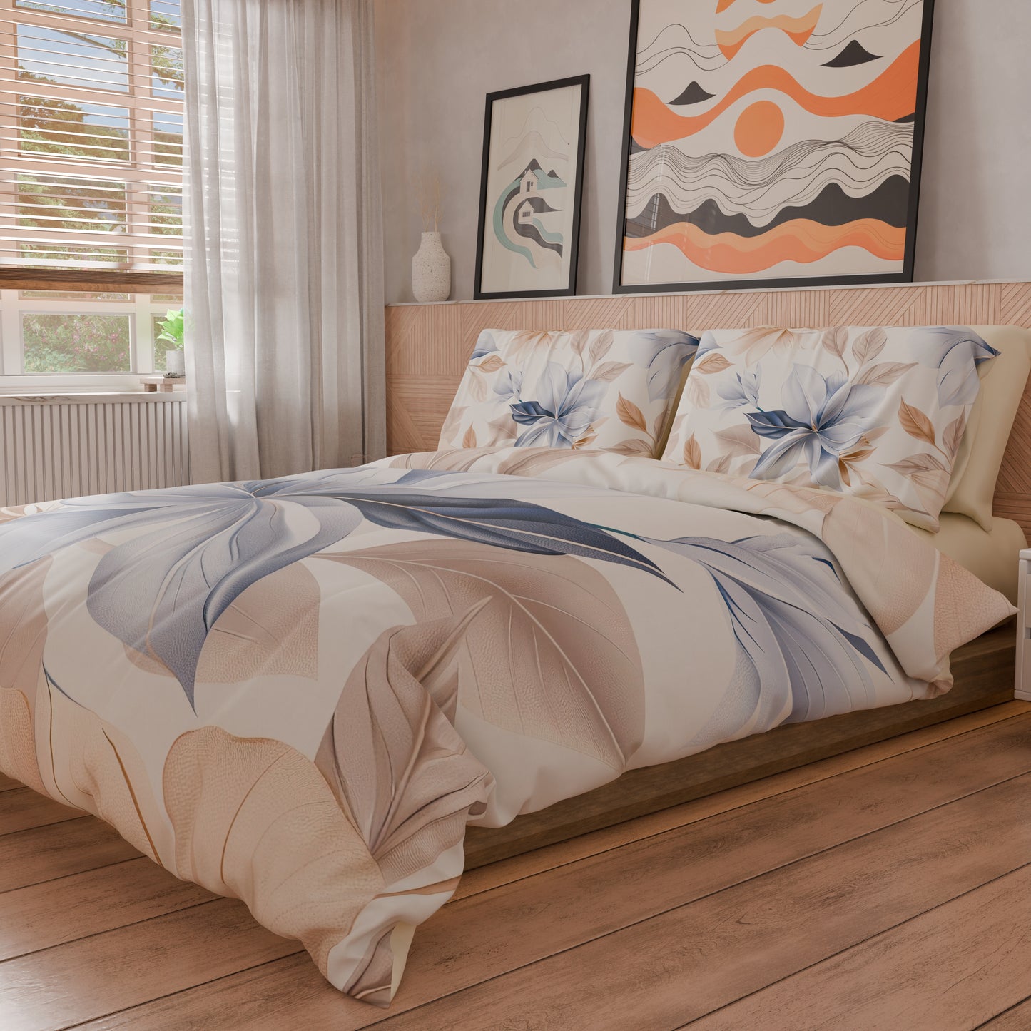Housse de couette double, simple, une place et demie, florale F164