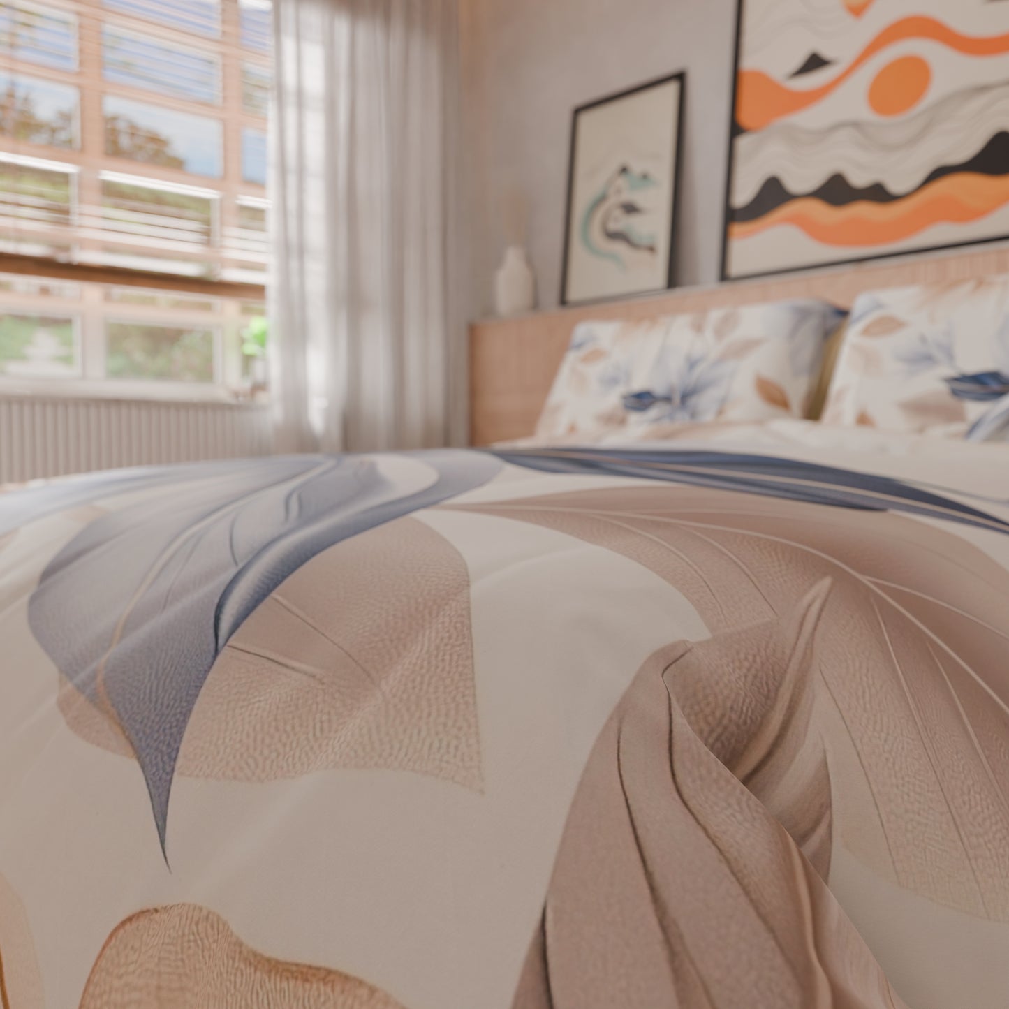 Housse de couette double, simple, une place et demie, florale F164