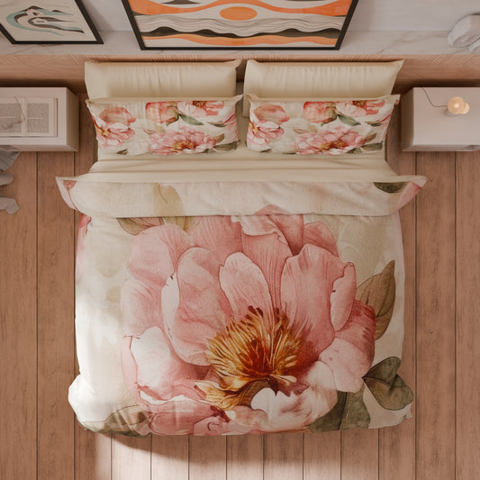 Housse de couette double, simple, une place et demie, florale F20