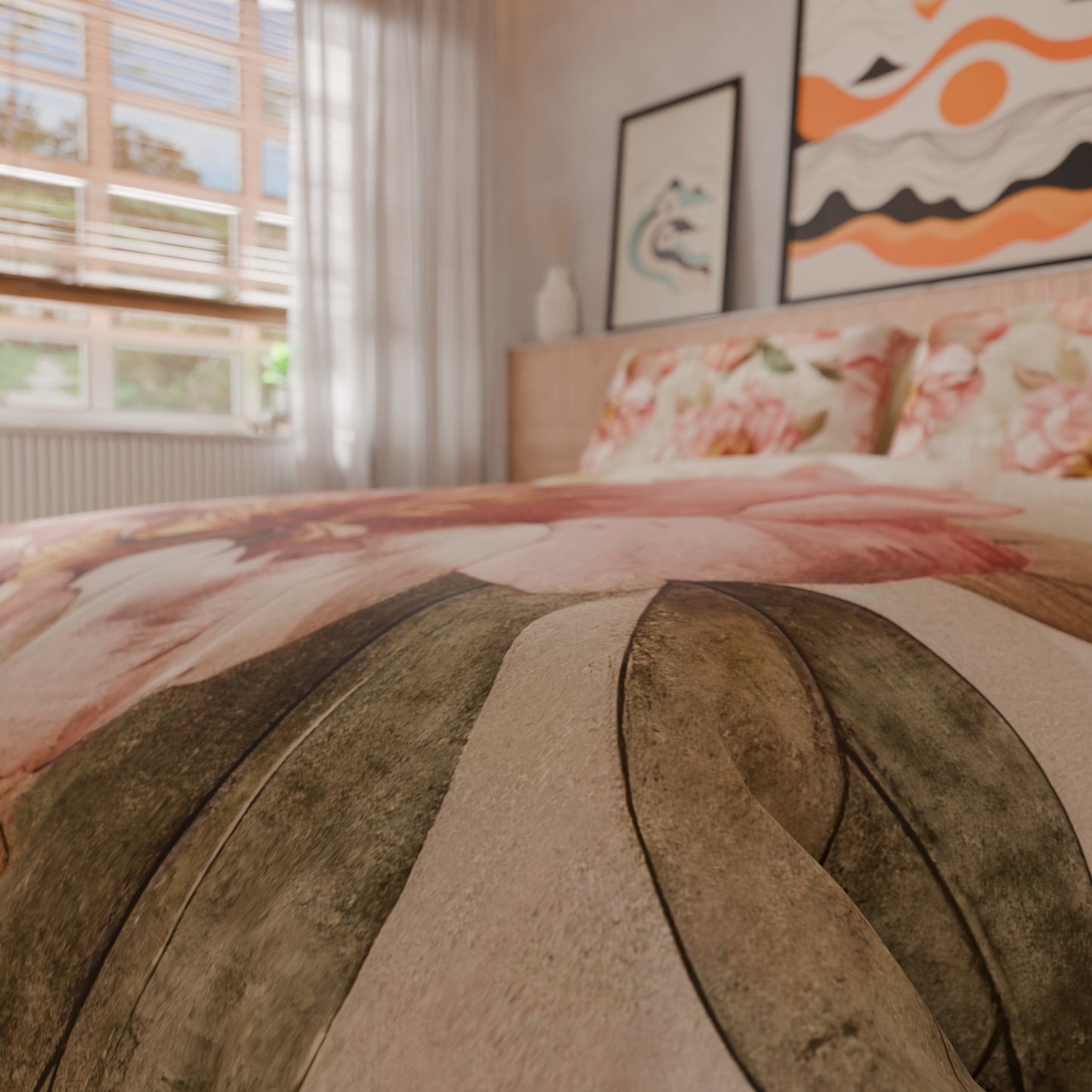 Housse de couette double, simple, une place et demie, florale F20