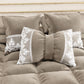 Coussins décoratifs en velours avec volant et dentelle rebrodée 2 pcs, Coussins canapé boue par Sissy