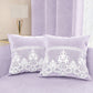 Coussins décoratifs en velours avec volant et dentelle rebrodée 2 pcs, Coussins canapé lilas par Sissy