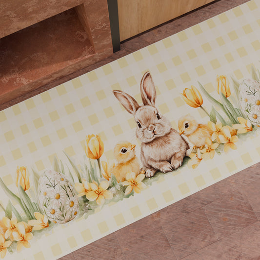 Tapis de cuisine antidérapant de Pâques Passatoia Pâques Cuisine lavable Sunny Bloom