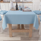 Nappe de table en coton, nappe unie bleu clair