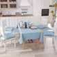 Nappe de table en coton, nappe unie bleu clair