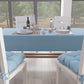 Nappe de table en coton, nappe unie bleu clair