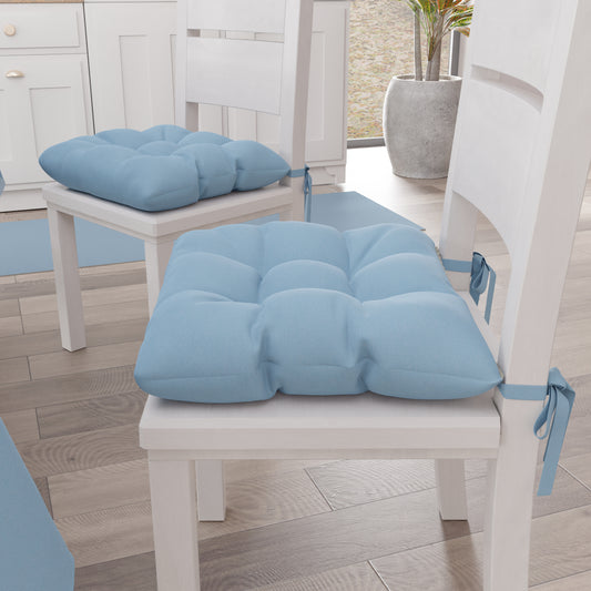 Cuscini per Sedie Cucina, Cuscini Coprisedie 6 Pezzi Azzurro