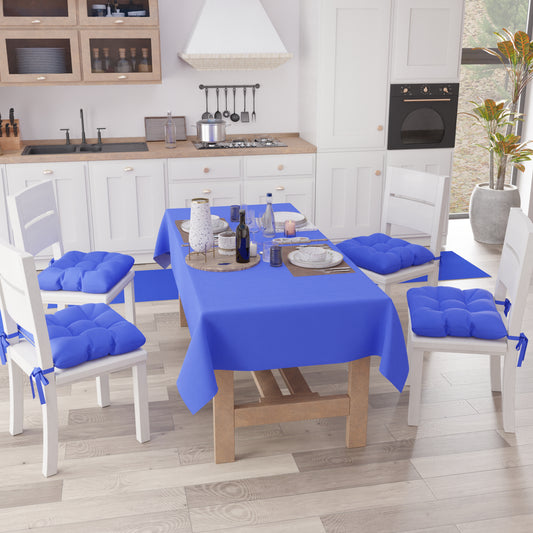 Tovaglia da Tavola in Cotone, Tovaglia Tinta Unita Blu Elettrico