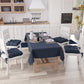 Tapis de cuisine, couloir de cuisine, uni bleu marine