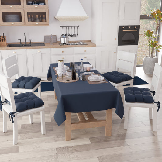 Cuscini per Sedie Cucina, Cuscini Coprisedie 6 Pezzi Blu Marino