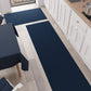 Tapis de cuisine, couloir de cuisine, uni bleu marine