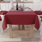 Nappe de table en coton, nappe unie bordeaux
