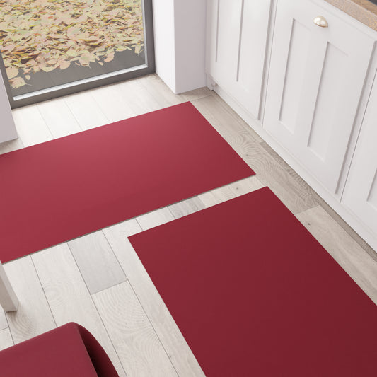 Tapis de cuisine, couloir de cuisine, uni Bordeaux