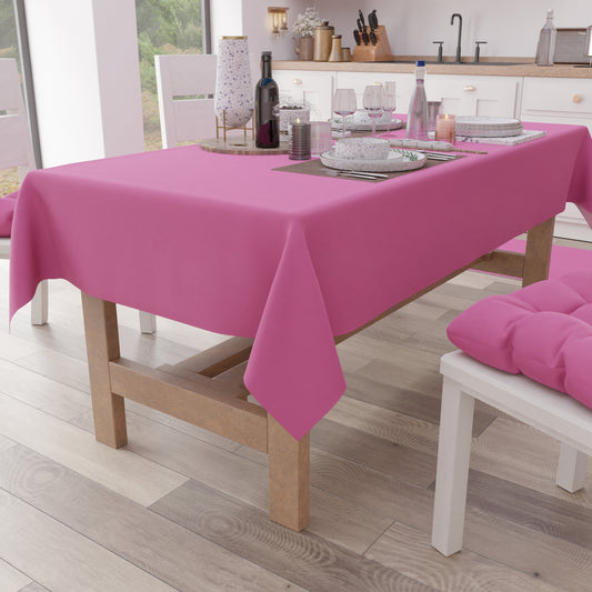 Tovaglia da Tavola in Cotone, Tovaglia Tinta Unita Fucsia