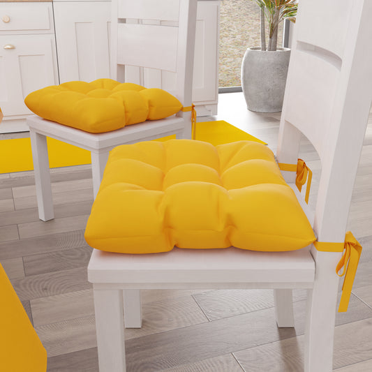 Cuscini per Sedie Cucina, Cuscini Coprisedie 6 Pezzi Giallo