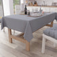 Nappe de table en coton, nappe unie grise