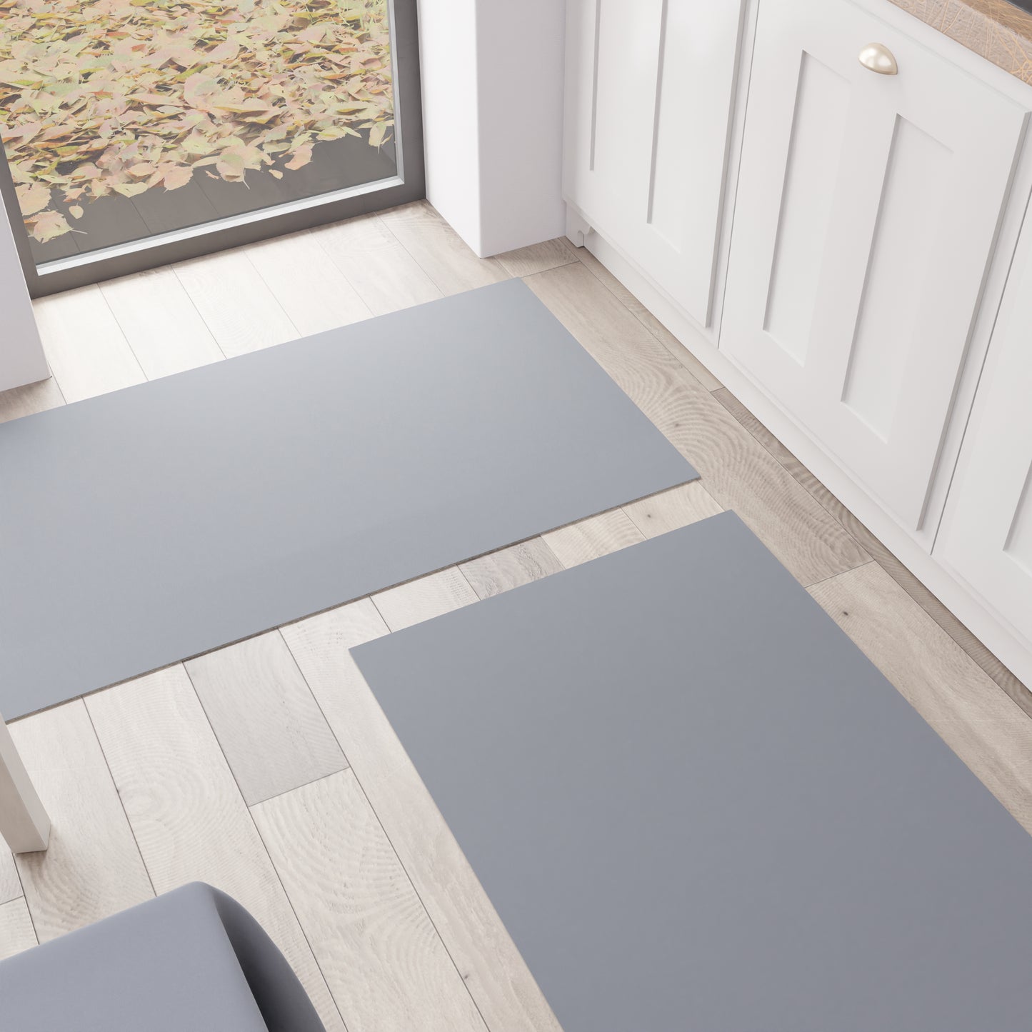 Tapis de cuisine, couloir de cuisine, uni Gris