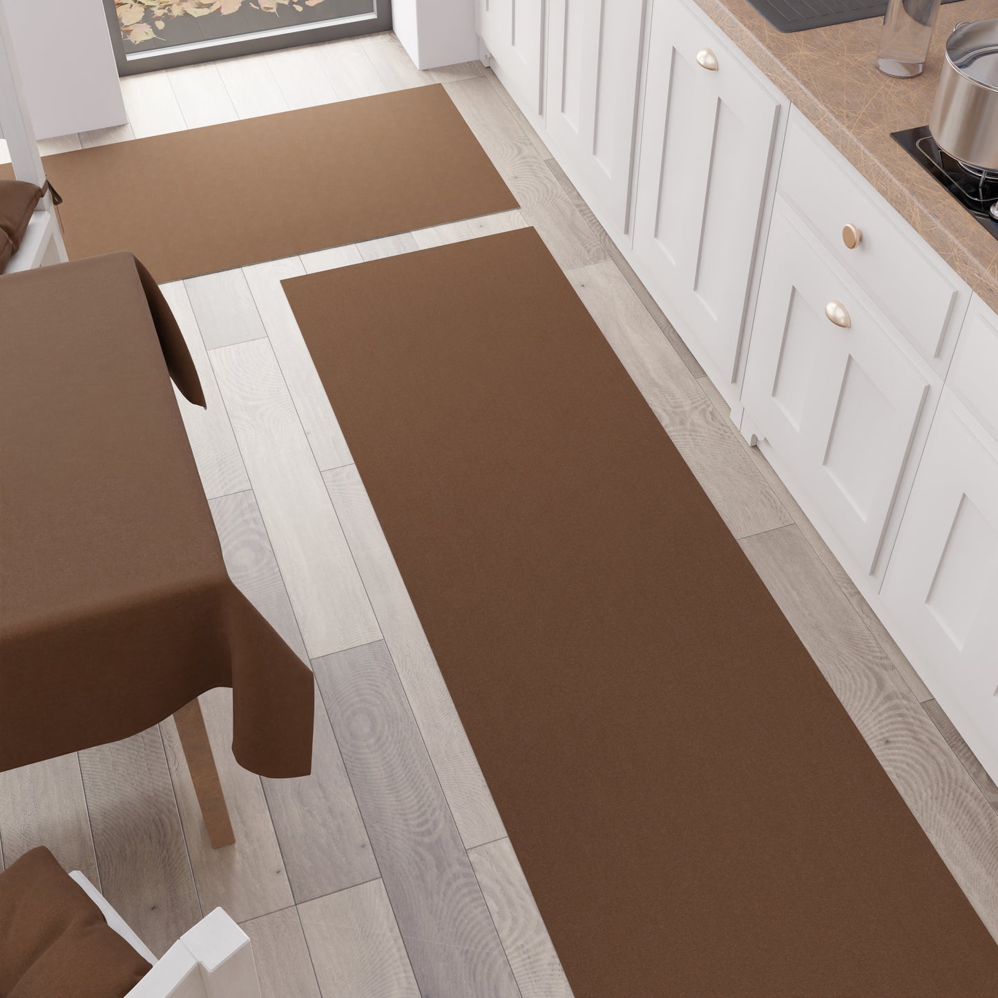 Kitchen Rug Kitchen Rug Plain Brown