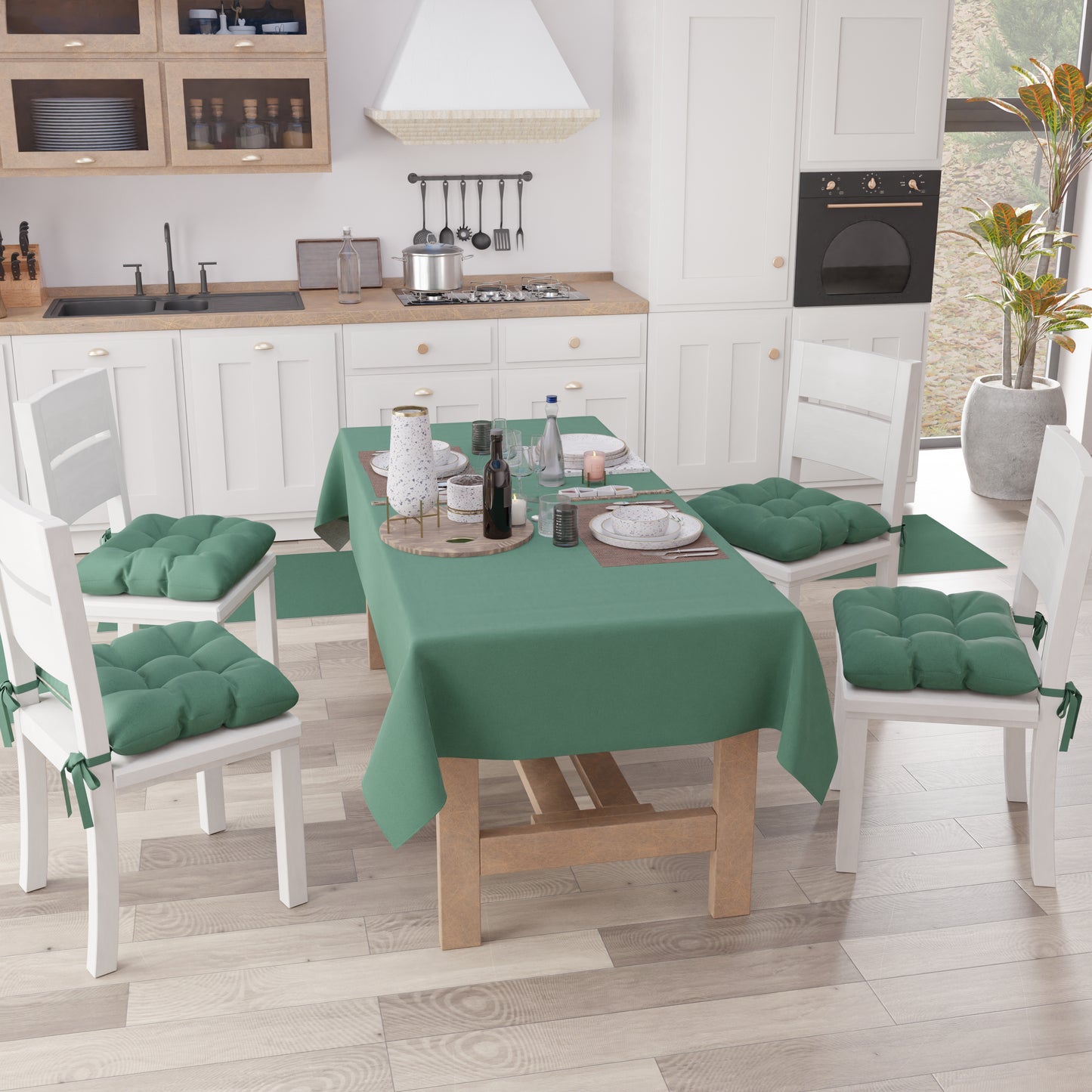 Kitchen Rug Kitchen Runner Solid Color Emerald Green