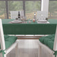 Nappe de table en coton, nappe unie vert émeraude
