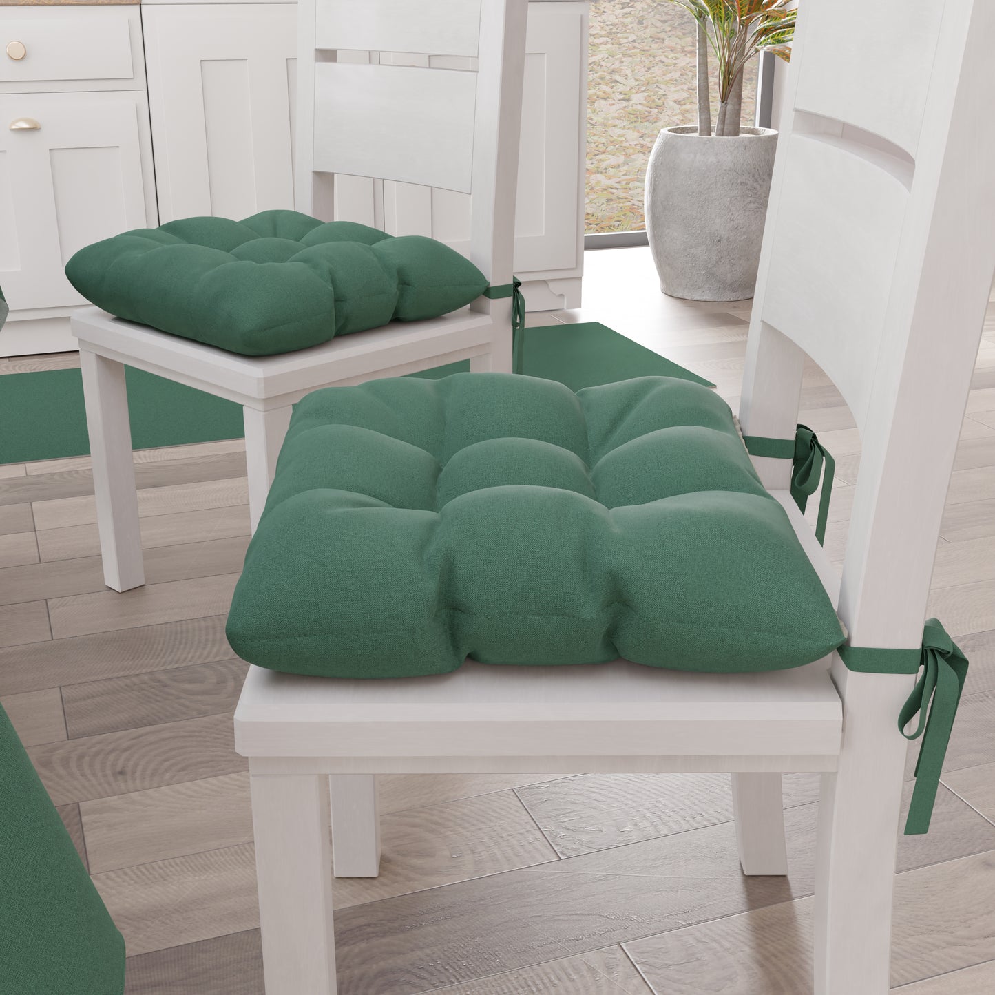 Cuscini per Sedie Cucina, Cuscini Coprisedie 6 Pezzi Verde Smeraldo