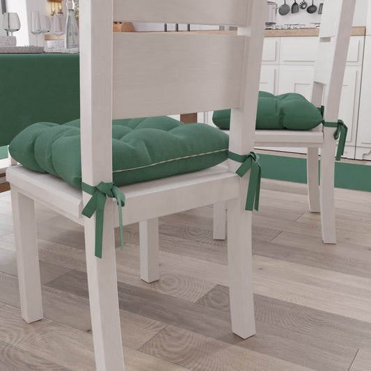 Cuscini per Sedie Cucina, Cuscini Coprisedie 6 Pezzi Verde Smeraldo