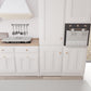 Copriforno Elegante Shabby Chic con Pizzo e Fiocchi Grigio Chiaro