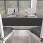 Shabby Chic Tablecloth Table Cover with Lace and Dark Gray Bows