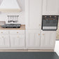 Copriforno Elegante Shabby Chic con Pizzo e Fiocchi Grigio Scuro
