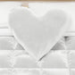 Cuscino Arredo Cuore Bianco in Velluto