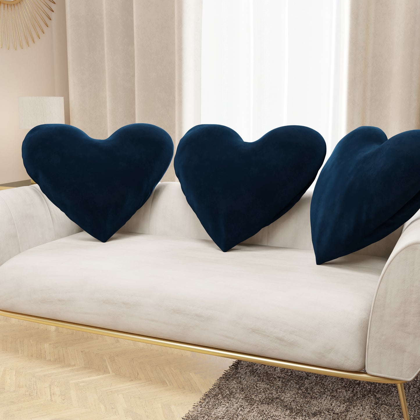 Coussin Décoratif Cœur Bleu