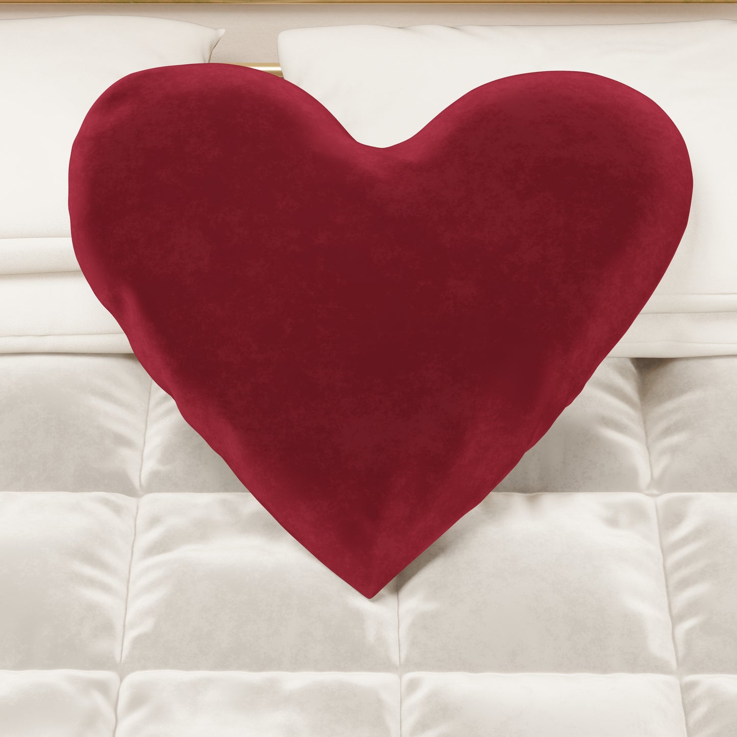 Coussin Décoratif Cœur Bordeaux