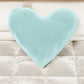 Cuscino Arredo Cuore Celeste Polvere