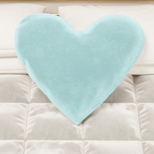 Cuscino Arredo Cuore Celeste Polvere
