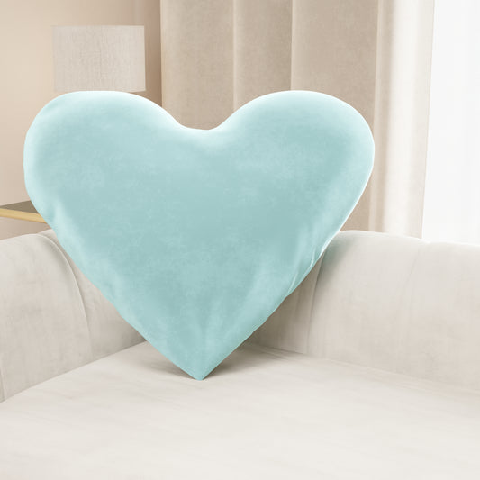 Cuscino Arredo Cuore Celeste Polvere