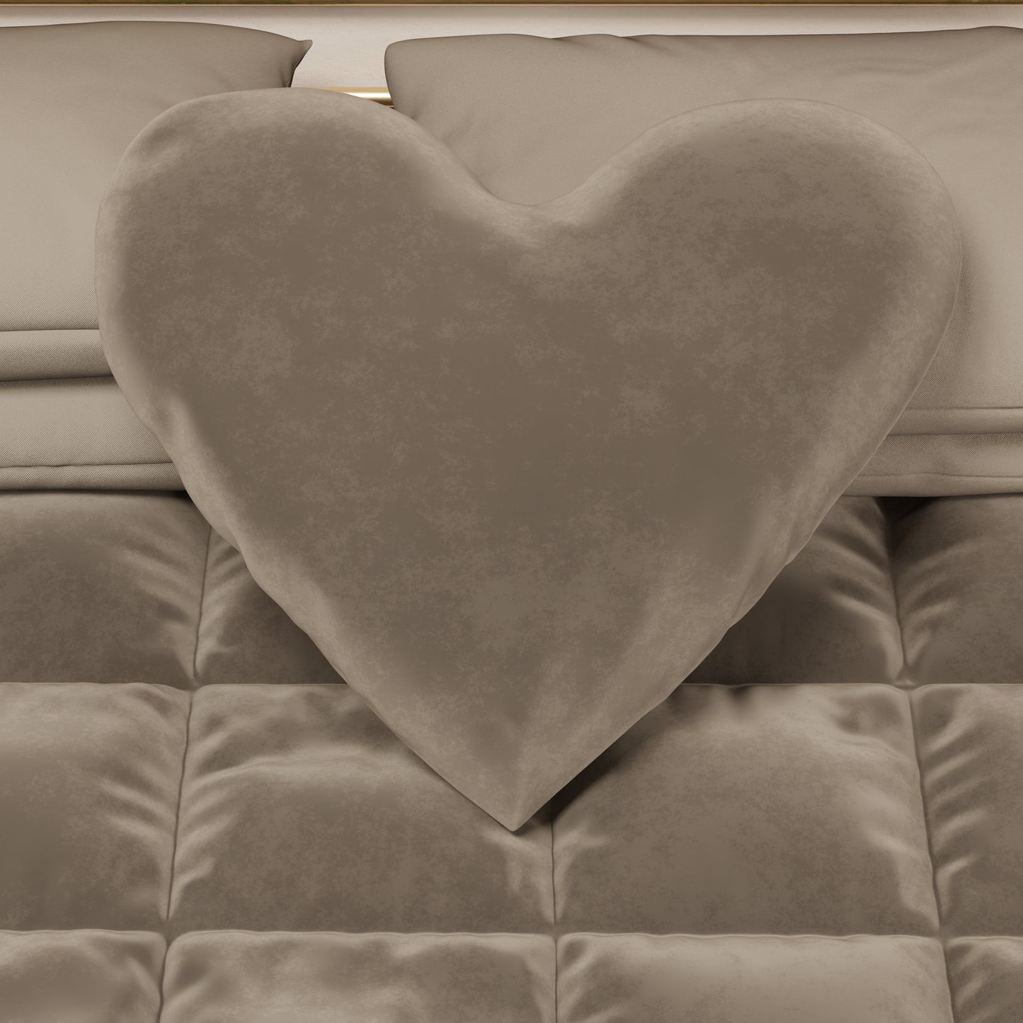 Cuscino Arredo Cuore Fango