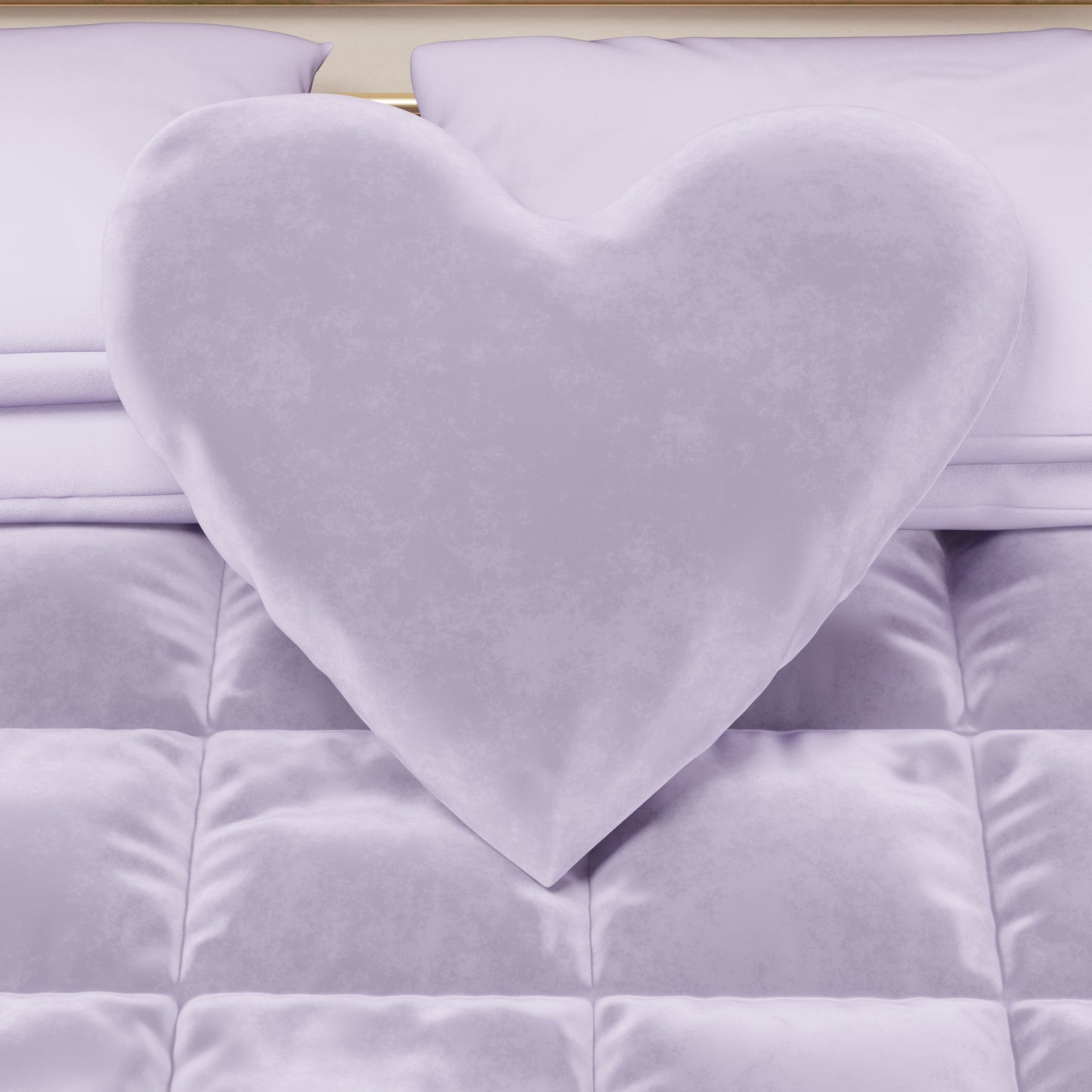 Cuscino Arredo Cuore Lilla