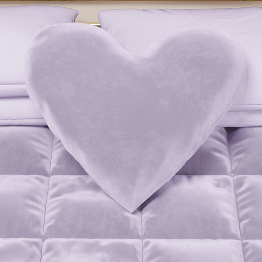 Cuscino Arredo Cuore Lilla