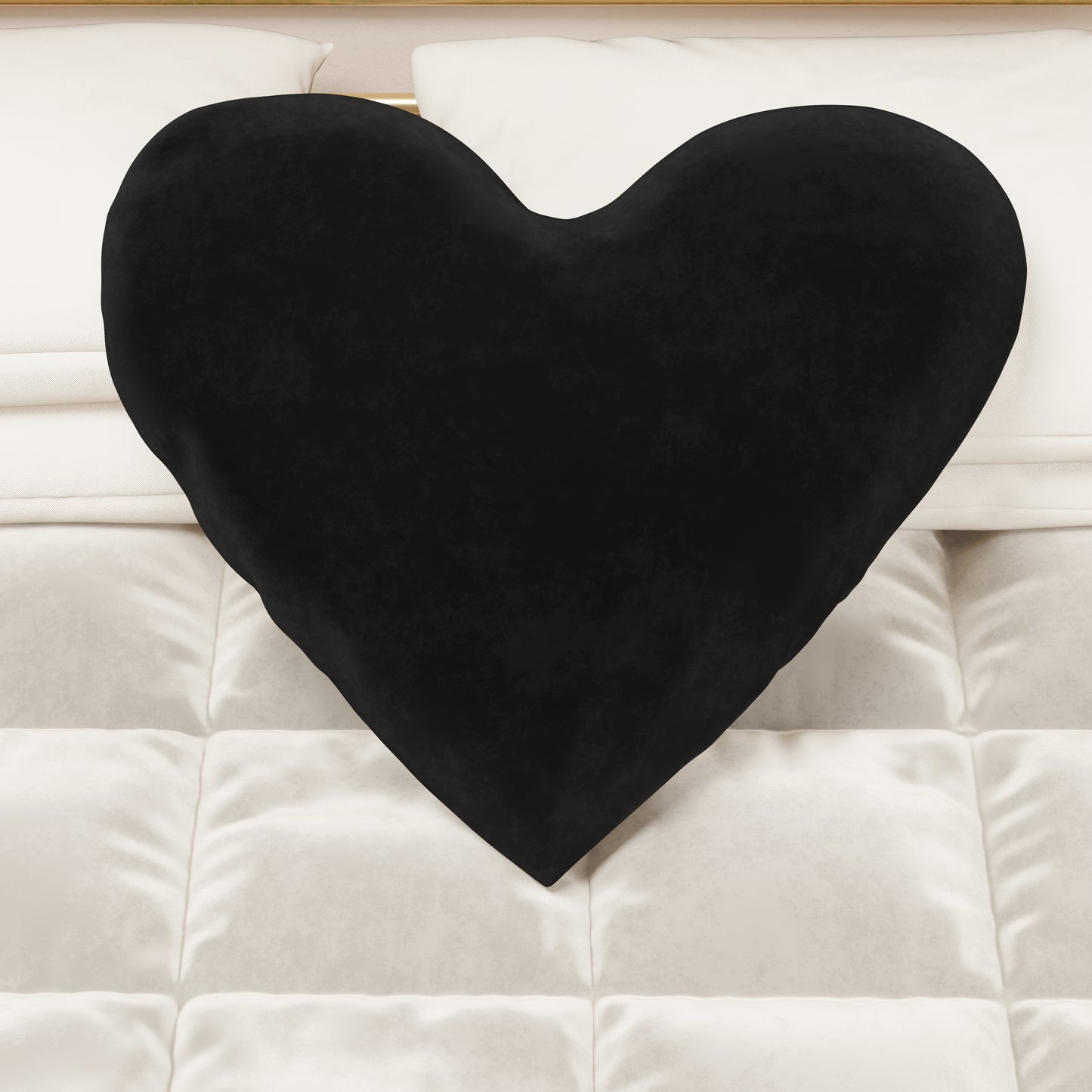 Coussin Décoratif Cœur Noir