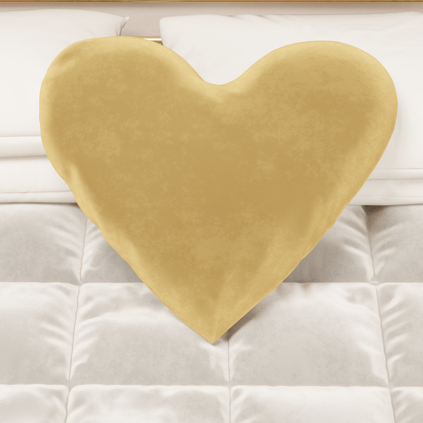Coussin Décoratif Cœur Or