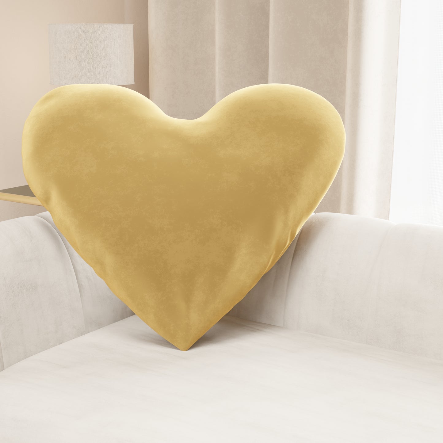 Coussin Décoratif Cœur Or