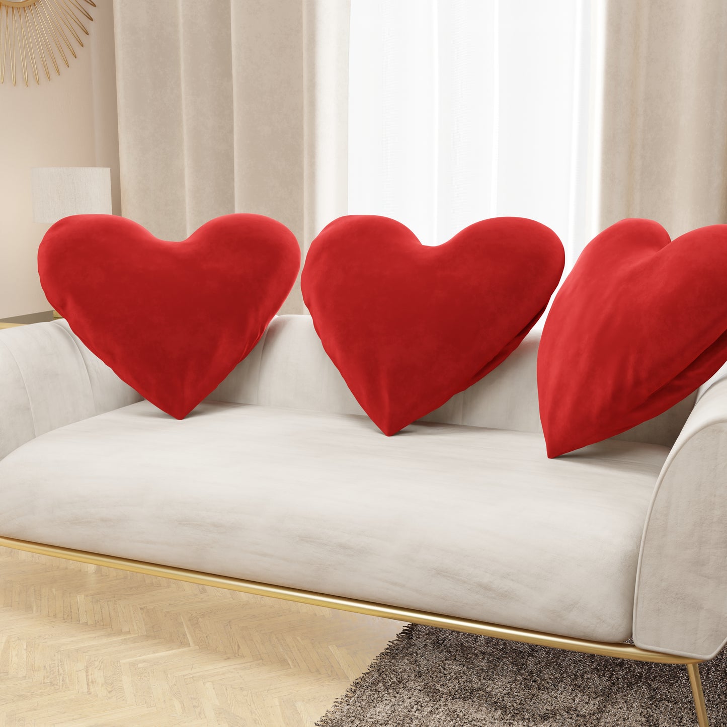 Coussin Décoratif Cœur Rouge