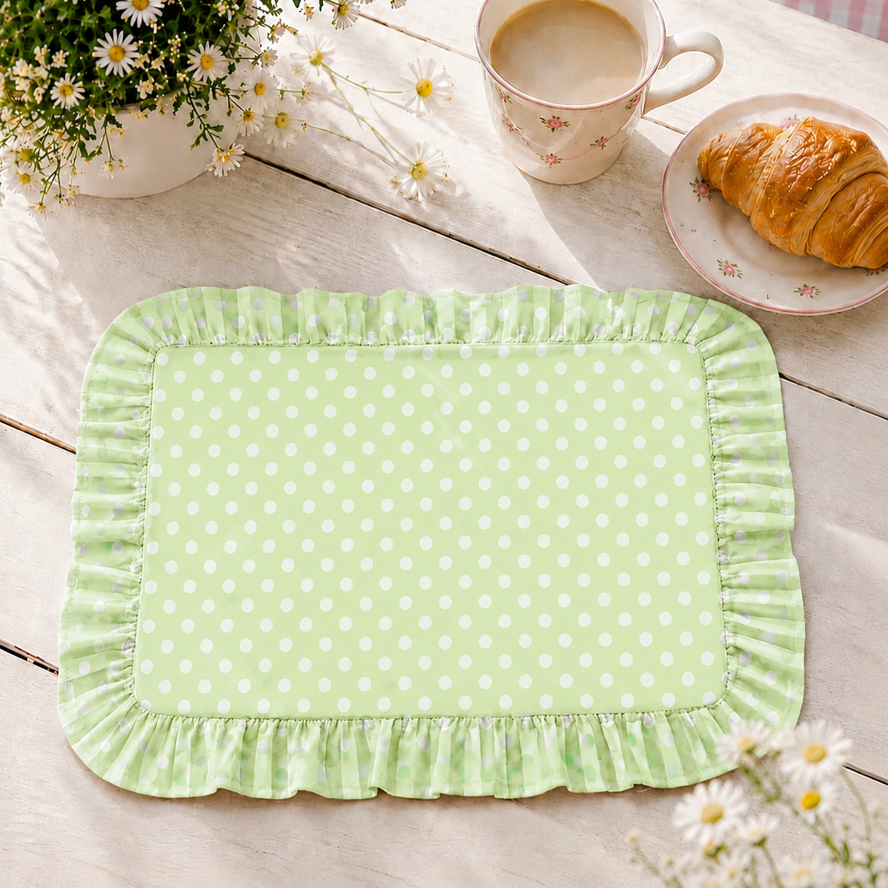 Tovagliette Americane con Rouches Pois 02