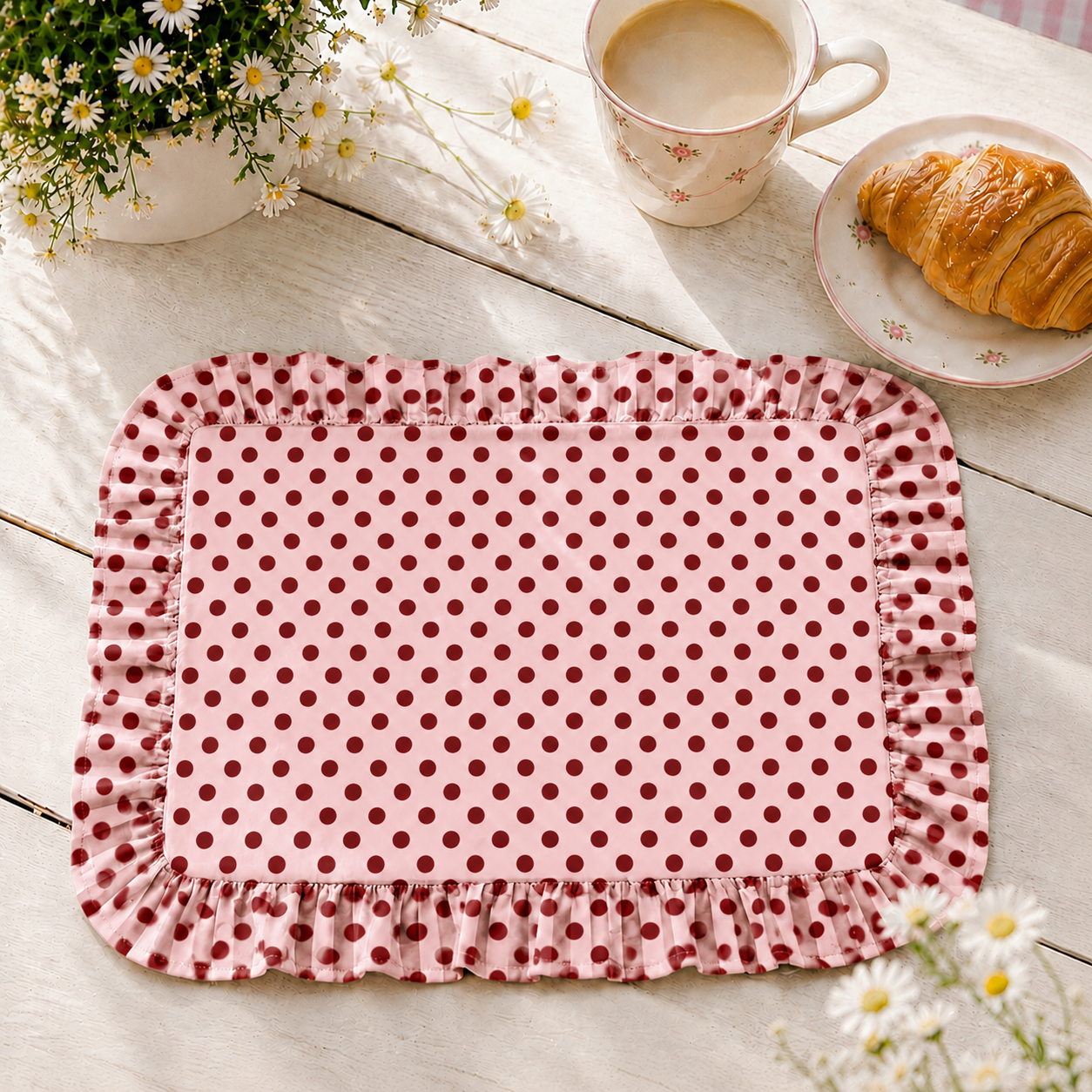 Tovagliette Americane con Rouches Pois 12