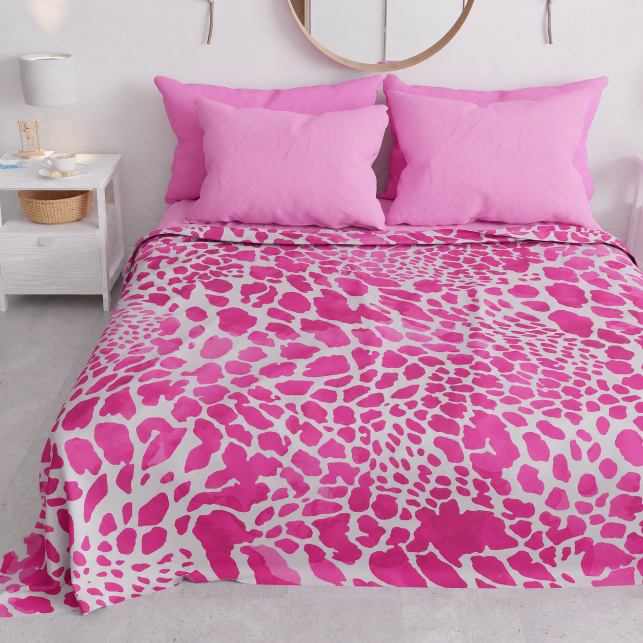 Copriletto Estivo, Coperta Leggera, Lenzuola Copriletto Cobra Rosa