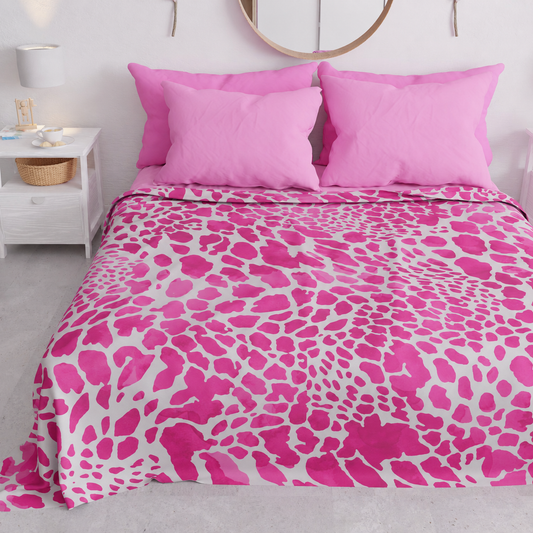 Copriletto Estivo, Coperta Leggera, Lenzuola Copriletto Cobra Rosa