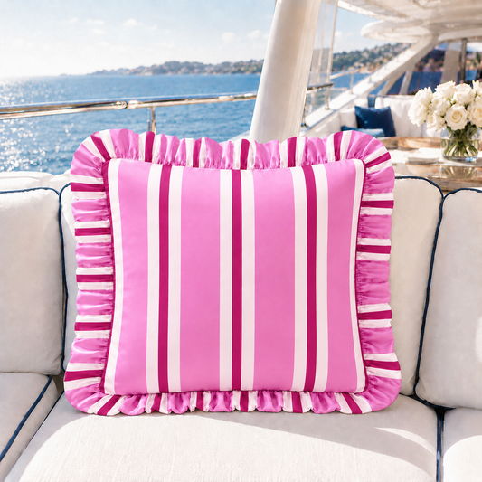 Cuscino Arredo con Rouches Mille Righe 12