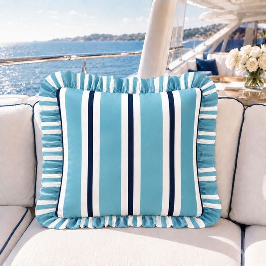 Cuscino Arredo con Rouches Mille Righe 18