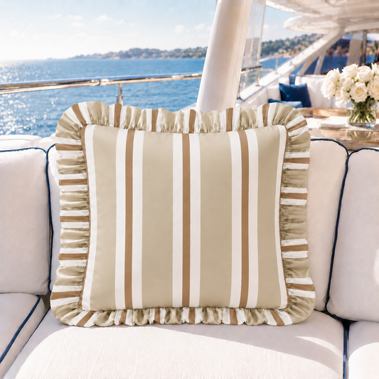Cuscino Arredo con Rouches Mille Righe 30